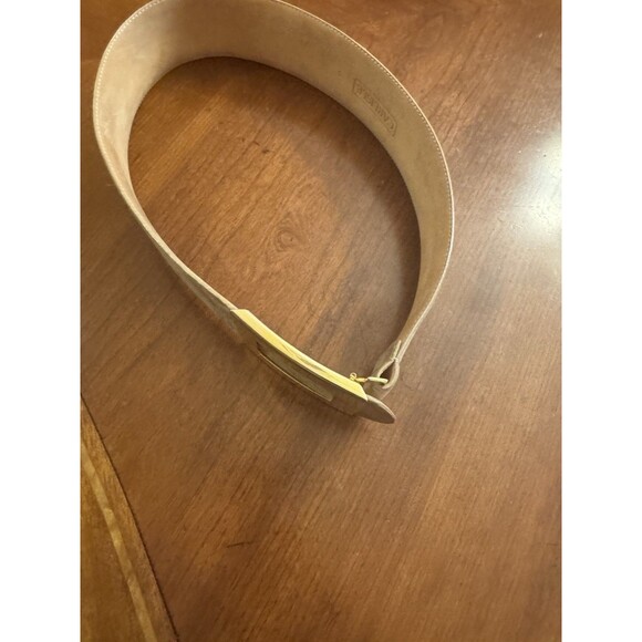Vintage Carlisle Suede Leather Gold Buckle Belt S main image 8